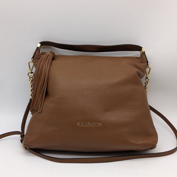 Michael Kors Handbags - Authentic Michael Kors Brown Pebble Leather Convertible Shoulder Bag